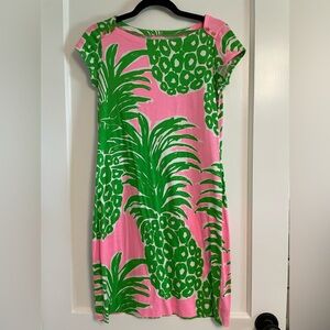 Lilly Pulitzer Pink and Green Pineapple Mini Dress